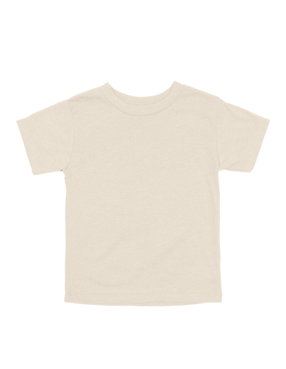 Custom toddler Bella + Canvas jersey T-shirt in natural