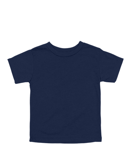 Custom toddler Bella + Canvas jersey T-shirt in Navy