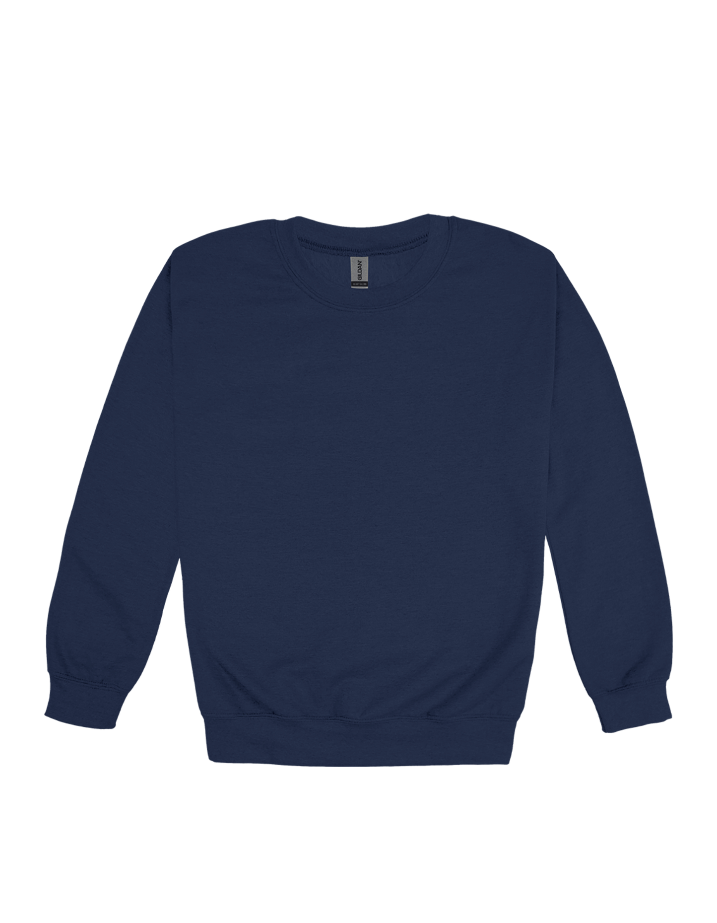 Custom adult Gildan crewneck sweatshirt in Navy