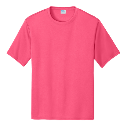 Port & Company performance T-shirt in Neon Pink