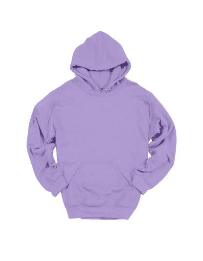 Custom adult Gildan hoodie in Orchid