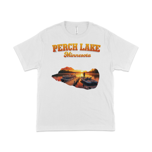 Perch Lake design on White T-shirt