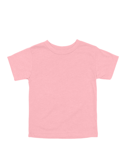 Custom toddler Bella + Canvas jersey T-shirt in Pink