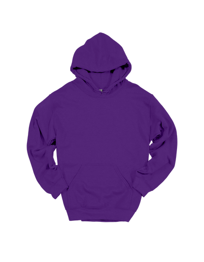 Custom youth Gildan hoodie in Purple