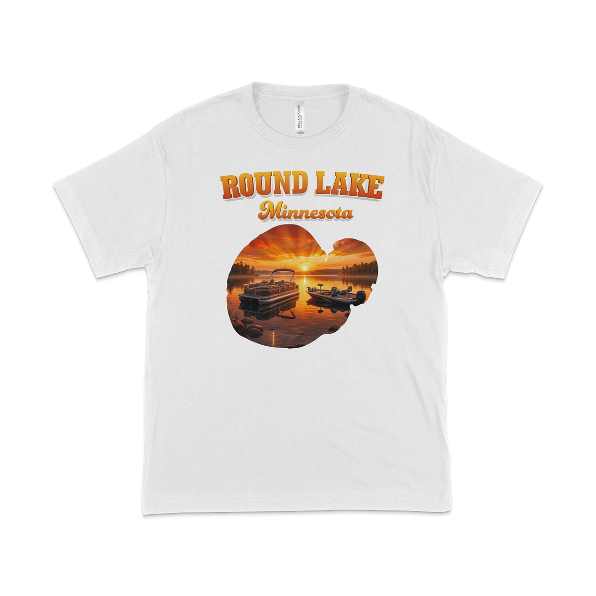 Round Lake design on White T-shirt