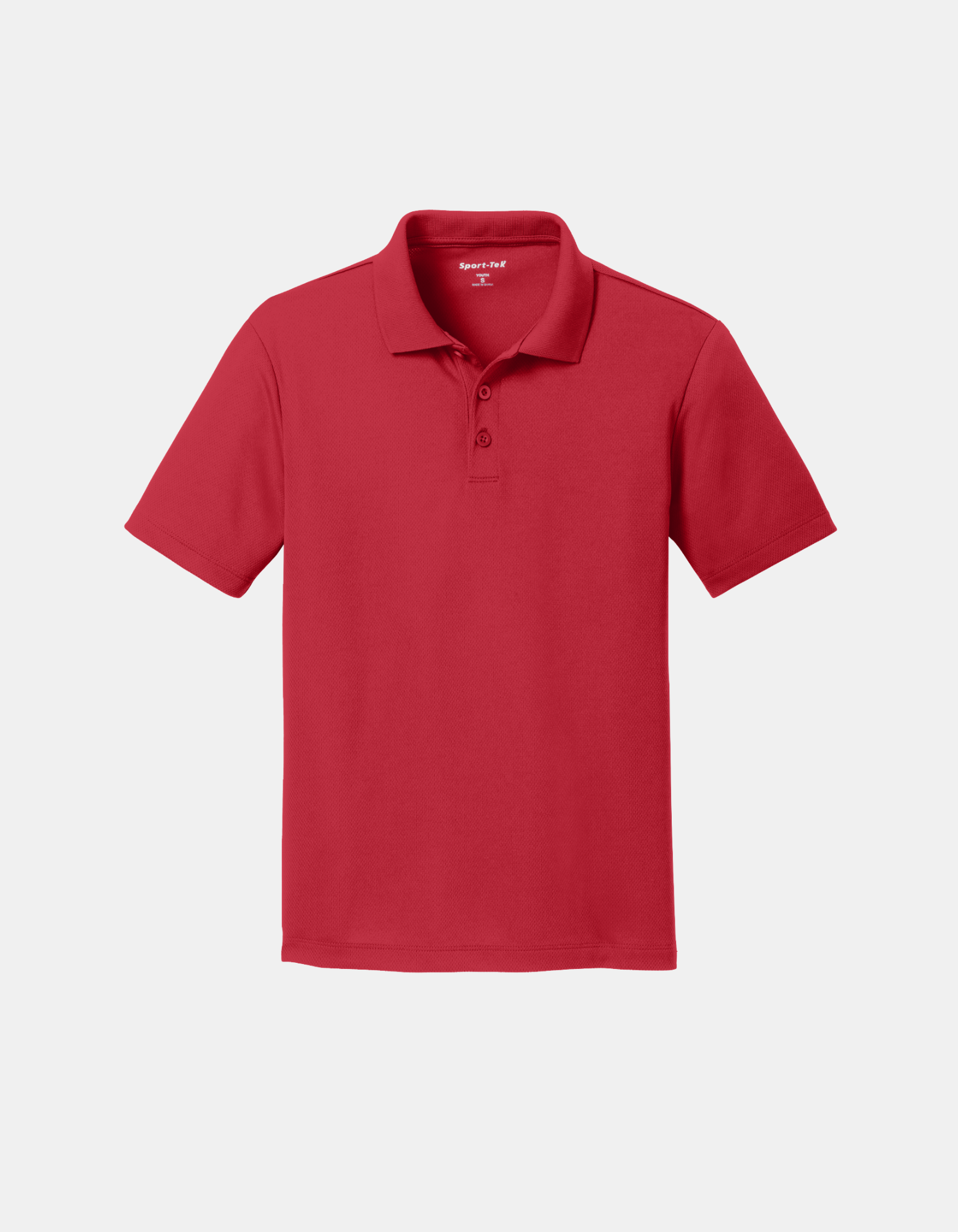 Custom Sport-Tek youth polo in Red