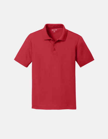 Custom Sport-Tek youth polo in Red