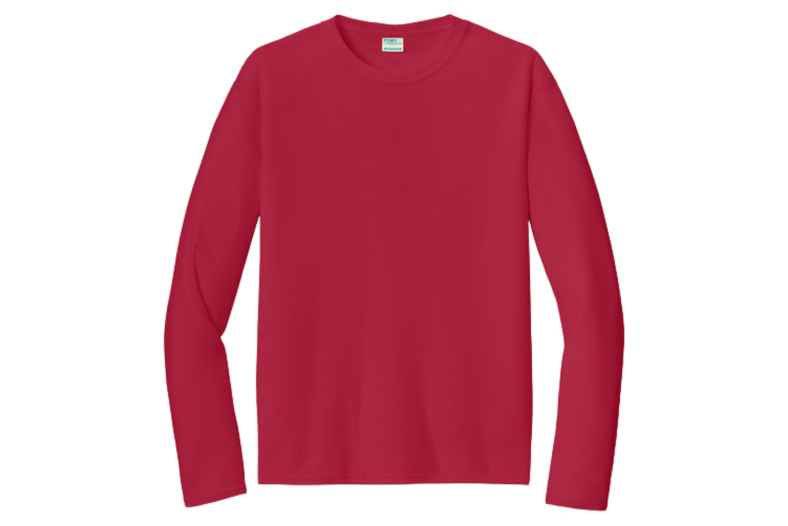 Port & Company performance long-sleeve shirt in Red