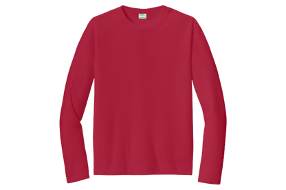 Port & Company performance long-sleeve shirt in Red
