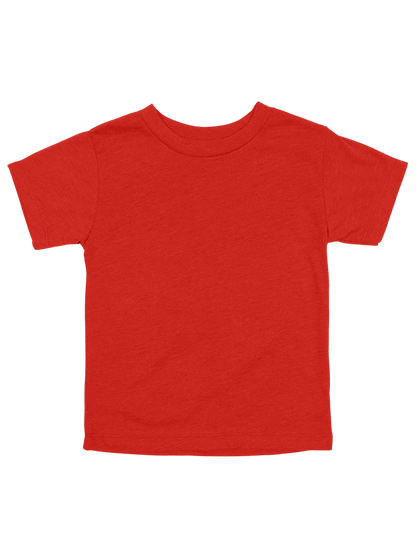 Custom toddler Bella + Canvas jersey T-shirt in Red