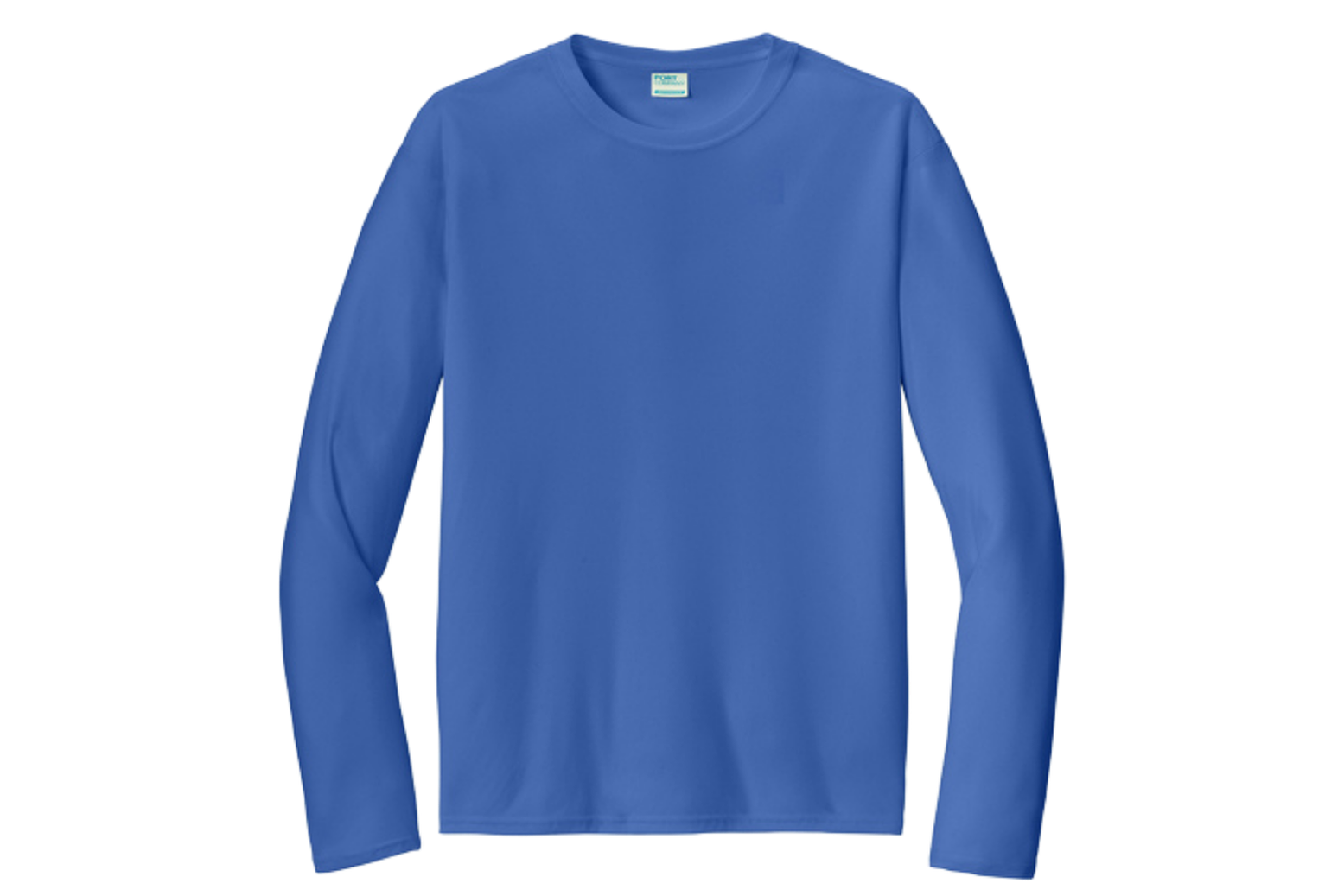Port & Company performance long-sleeve shirt in Royal Blue