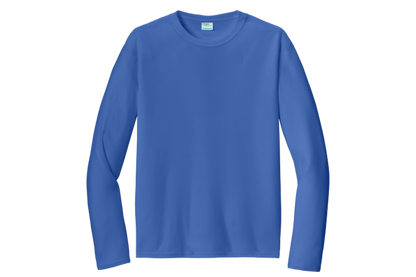 Port & Company performance long-sleeve shirt in Royal Blue