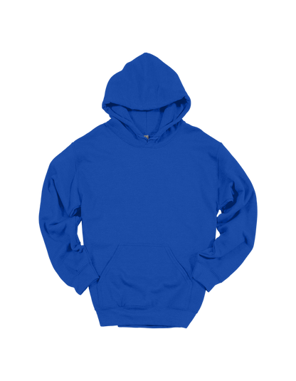 Custom adult Gildan hoodie in Royal Blue