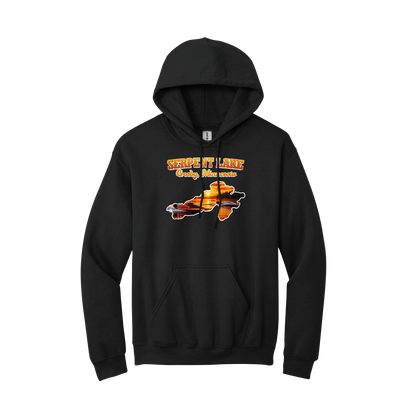 Serpent Lake design on Black hoodie