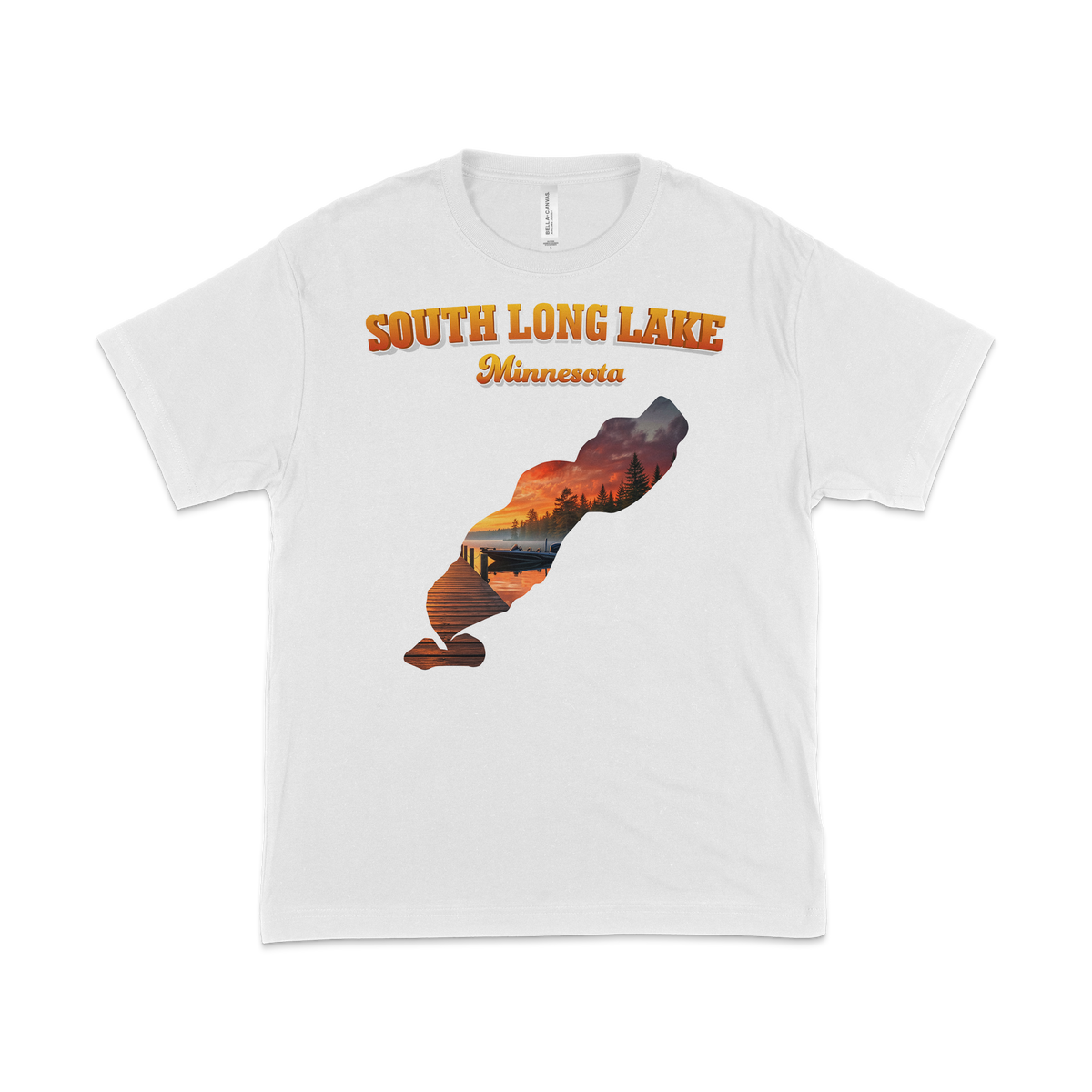 South Long Lake design on White T-shirt