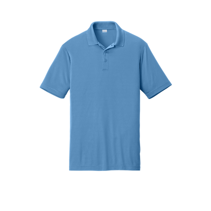 Custom men's Sport-Tek PosiCharge Competitor polo in Carolina Blue, front view