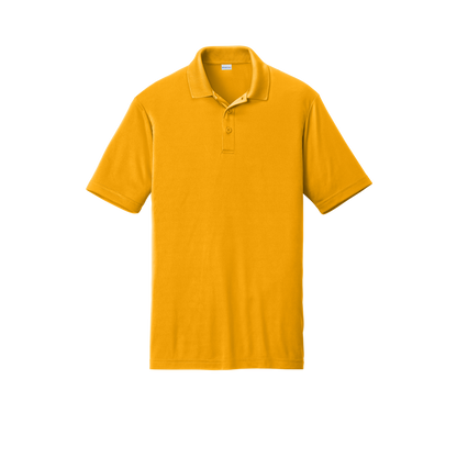 Custom men's Sport-Tek PosiCharge Competitor polo in Gold, front view