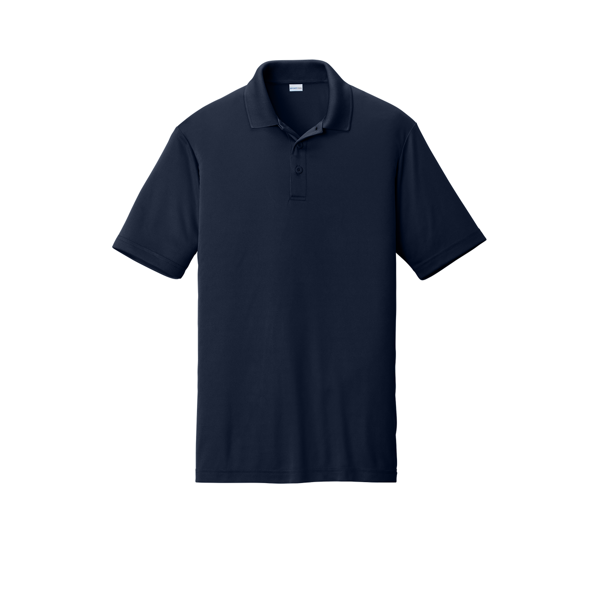 Custom men's Sport-Tek PosiCharge Competitor polo in Navy, front view