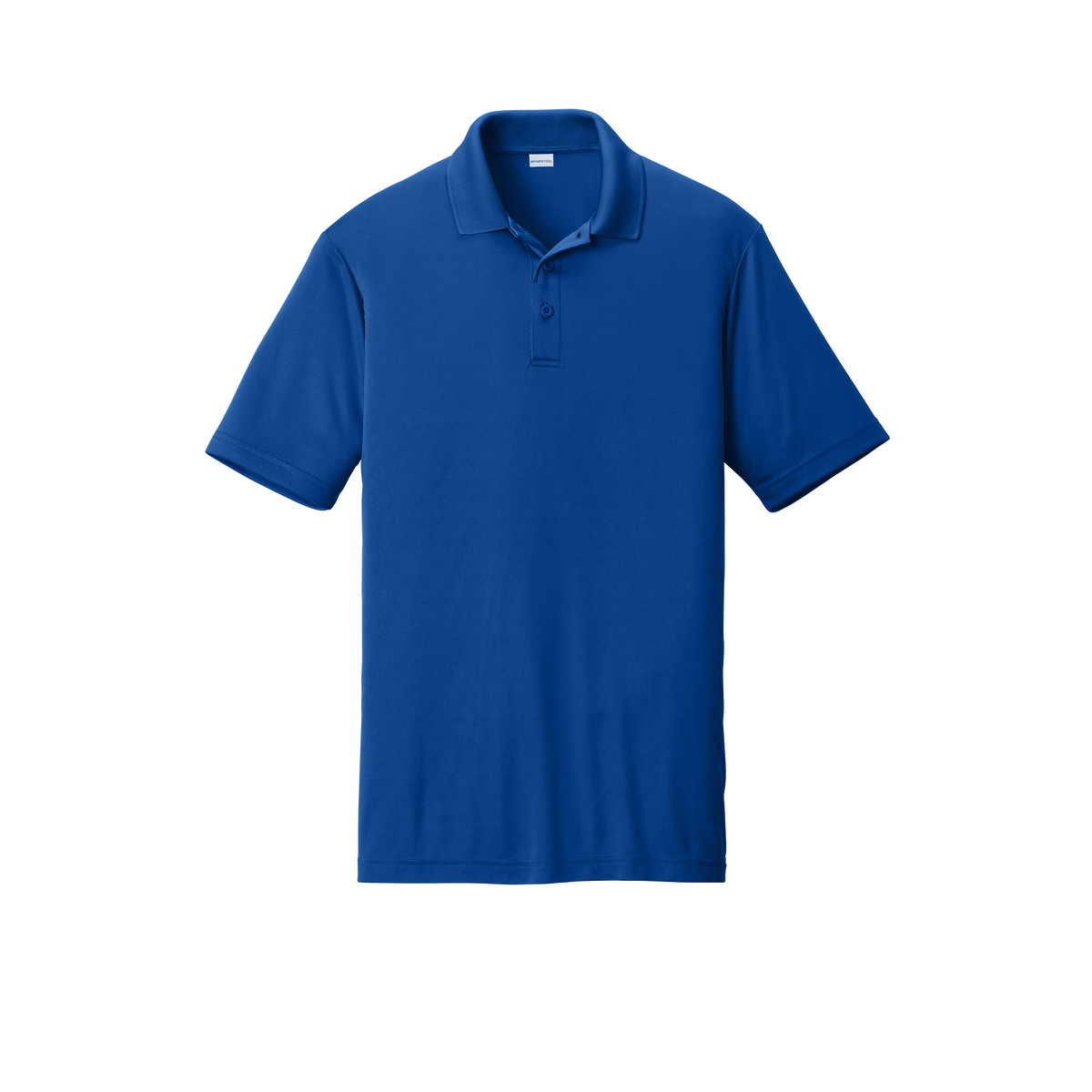 Custom men's Sport-Tek PosiCharge Competitor polo in Royal Blue, front view