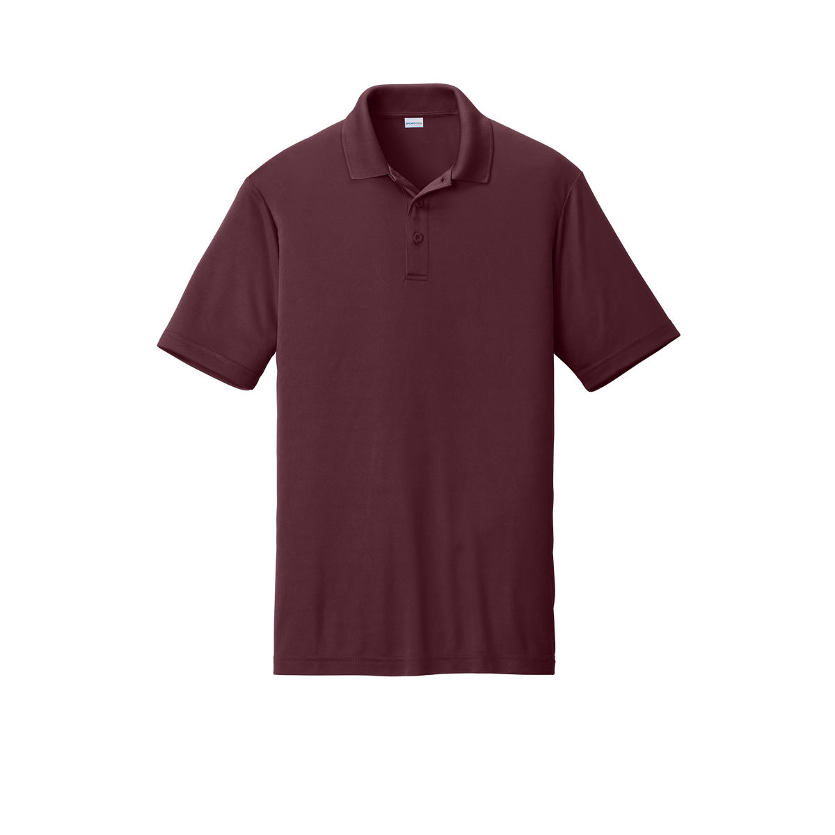 Custom men's Sport-Tek PosiCharge Competitor polo in Maroon, front view