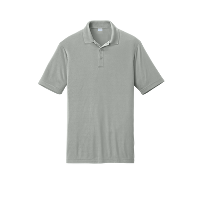 Custom men's Sport-Tek PosiCharge Competitor polo in Silver, front view