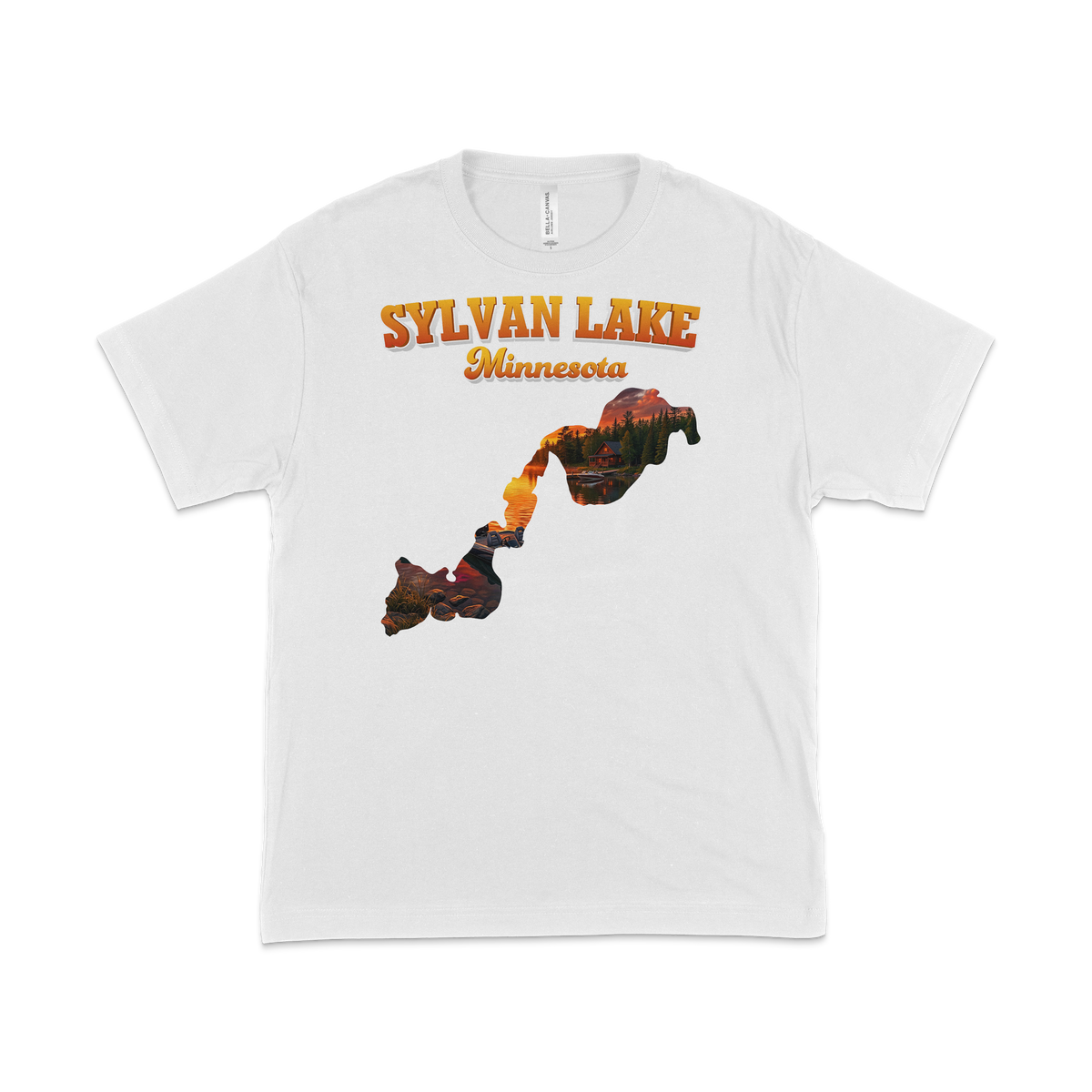 Sylvan Lake design on White T-shirt