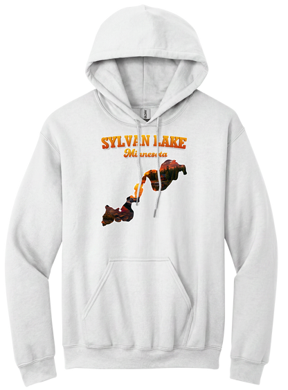 Sylvan Lake design on White hoodie