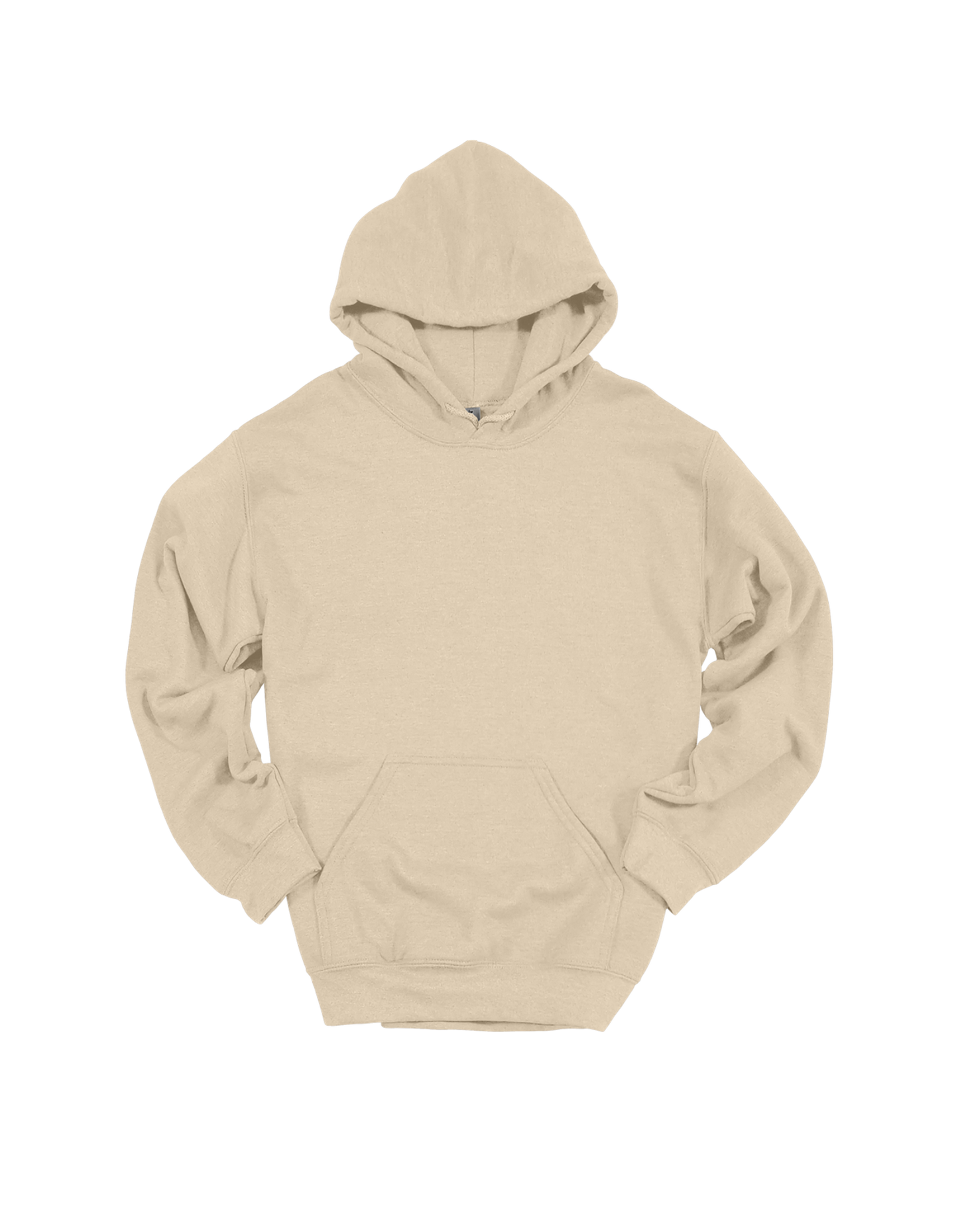 Custom adult Gildan hoodie in Sand