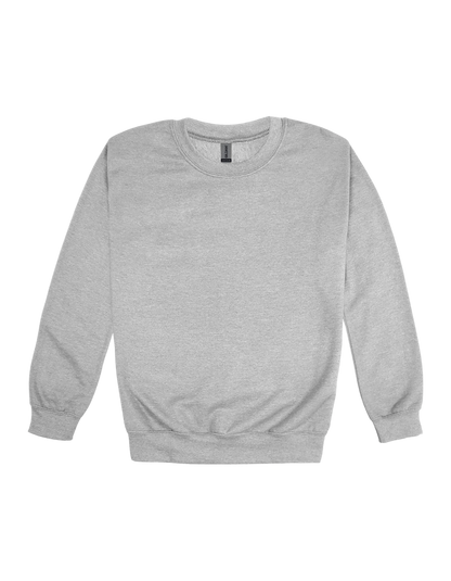 Custom adult Gildan crewneck sweatshirt in Sports Gray