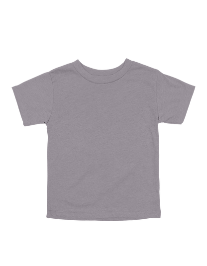 Custom toddler Bella + Canvas jersey T-shirt in Storm