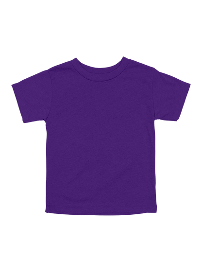 Custom toddler Bella + Canvas jersey T-shirt in Team Purple
