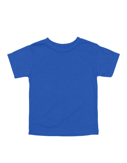 Custom toddler Bella + Canvas jersey T-shirt in Royal Blue