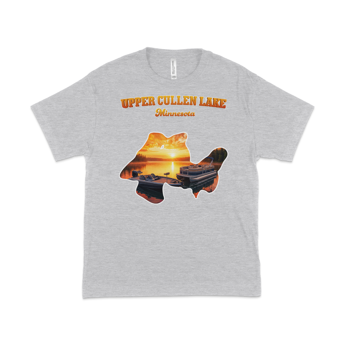 Upper Cullen Lake design on Heather Grey T-shirt