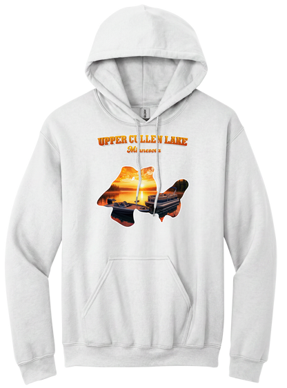 Upper Cullen Lake design on White hoodie
