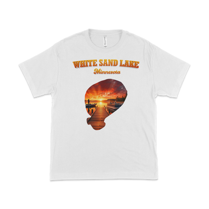 White Sand Lake design on White T-shirt