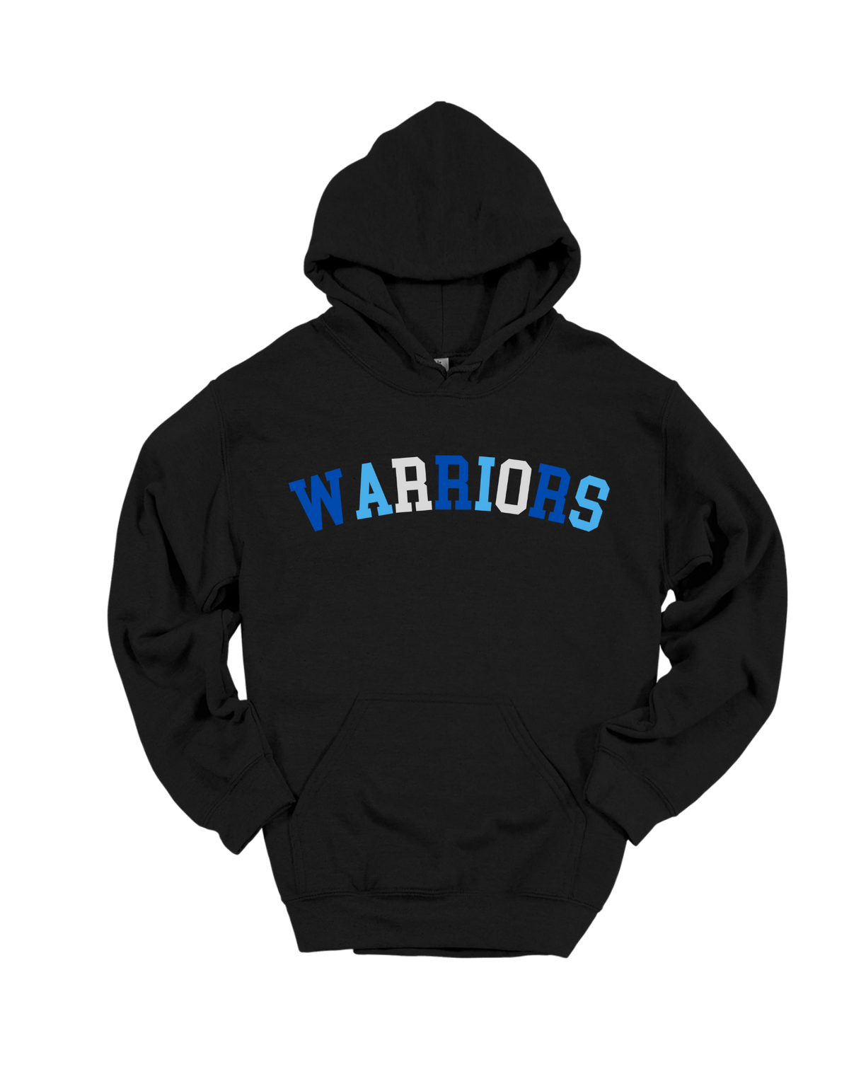 Warriors Arched design on Black hoodie