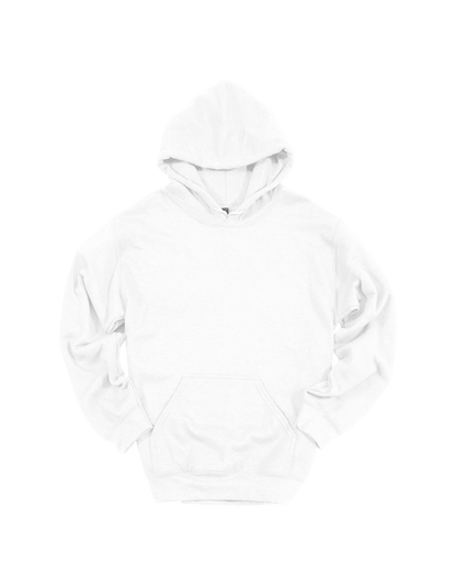 Custom adult Gildan hoodie in White