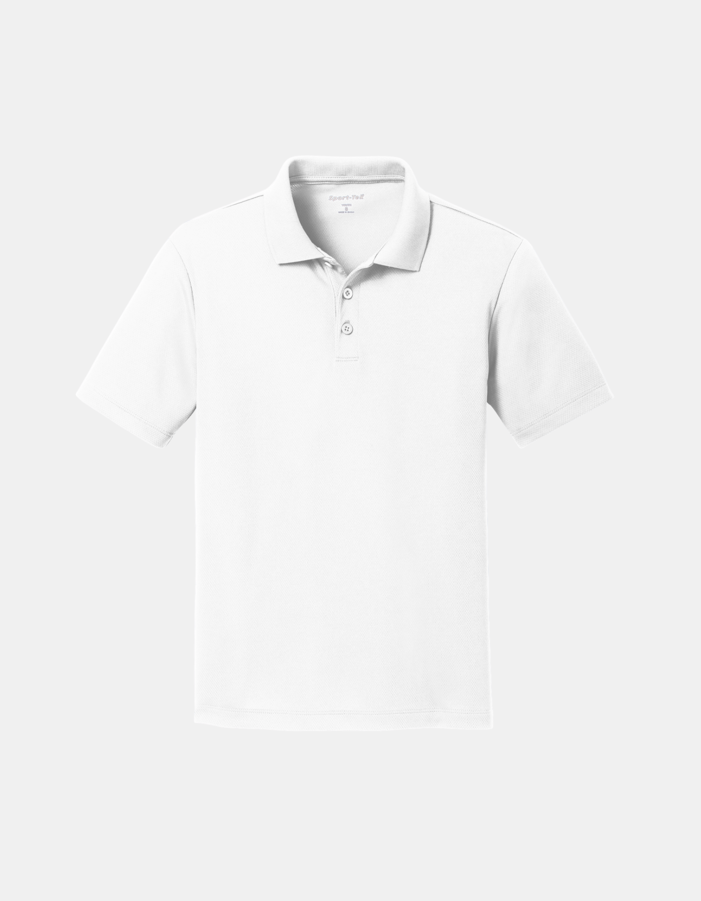 Custom Sport-Tek youth polo in White