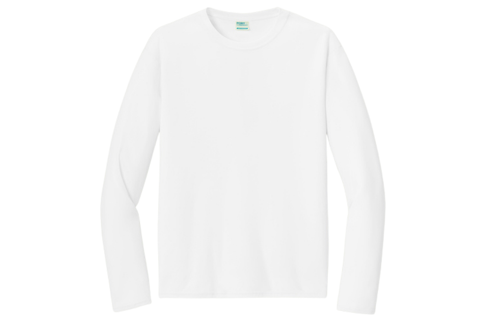 Port & Company performance long-sleeve shirt in White