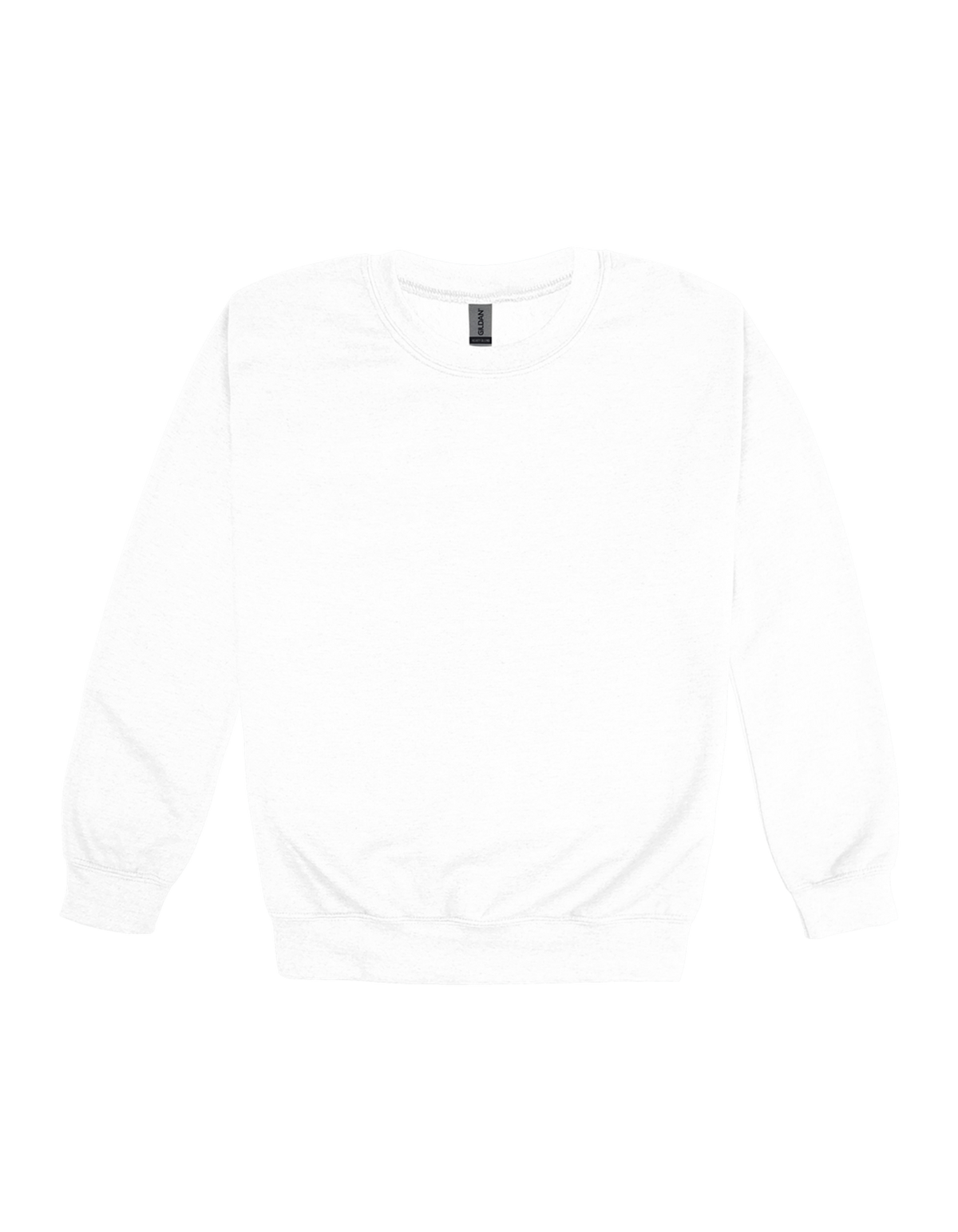 Custom adult Gildan crewneck sweatshirt in White