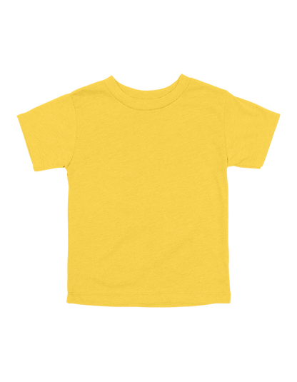 Custom toddler Bella + Canvas jersey T-shirt in Yellow