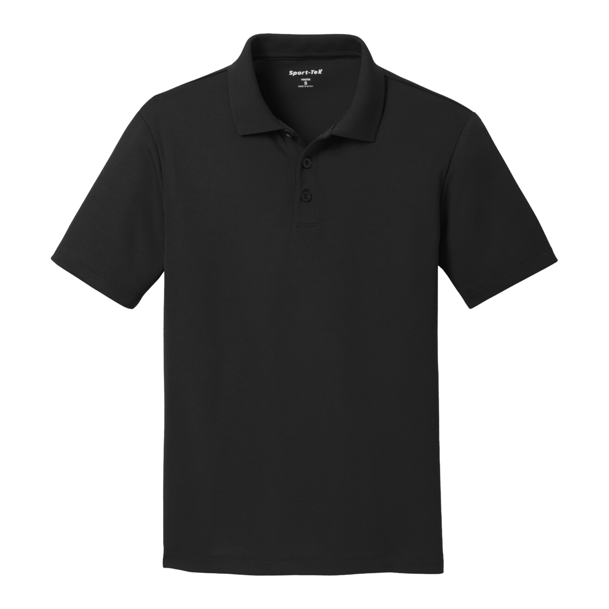 Custom Sport-Tek youth polo in Black