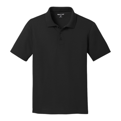 Custom Sport-Tek youth polo in Black