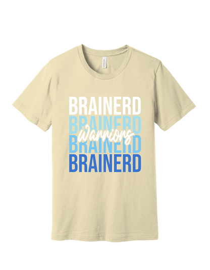 Brainerd Warriors stacked design on Sand T-shirt