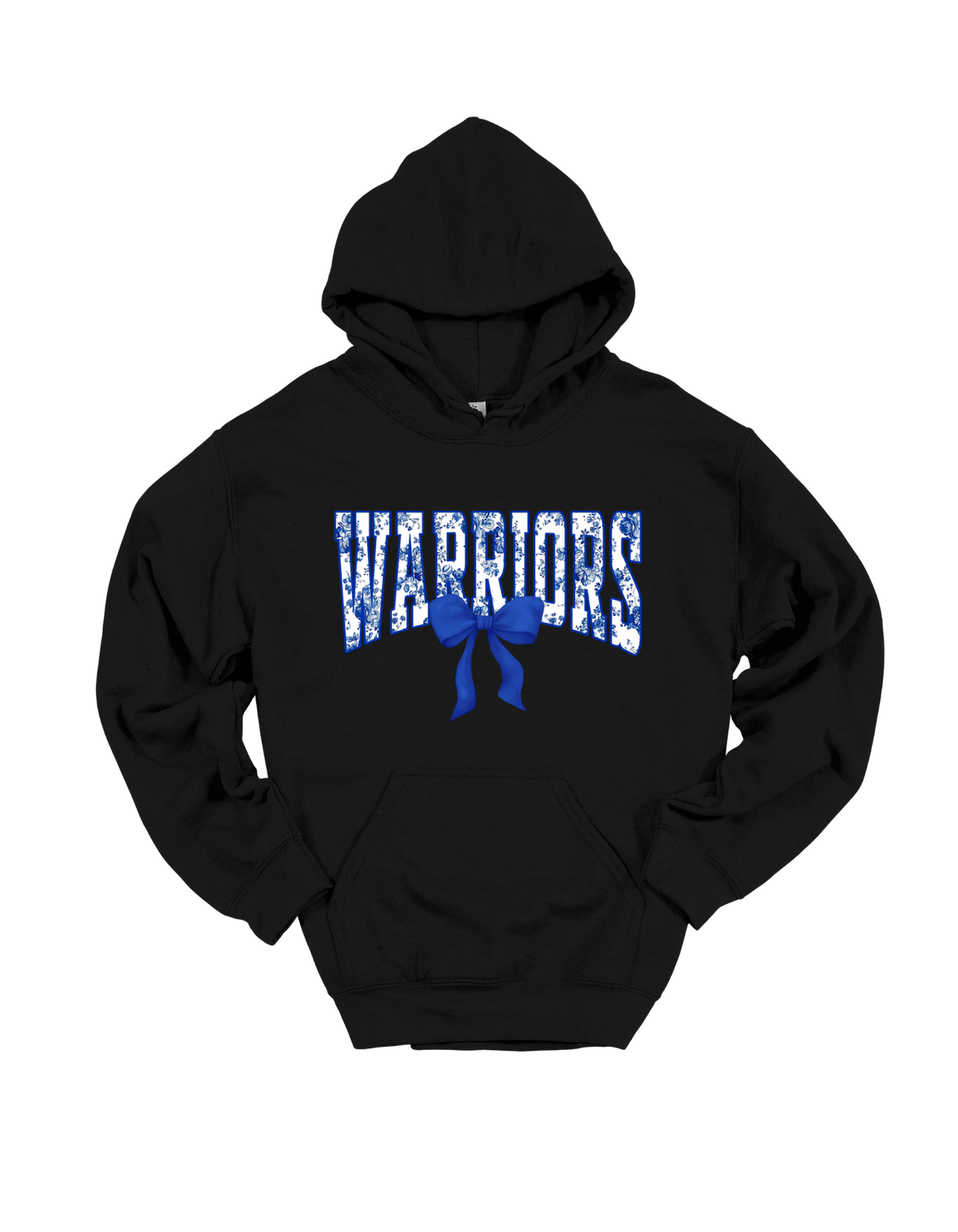 Warriors floral spirit design on Black hoodie