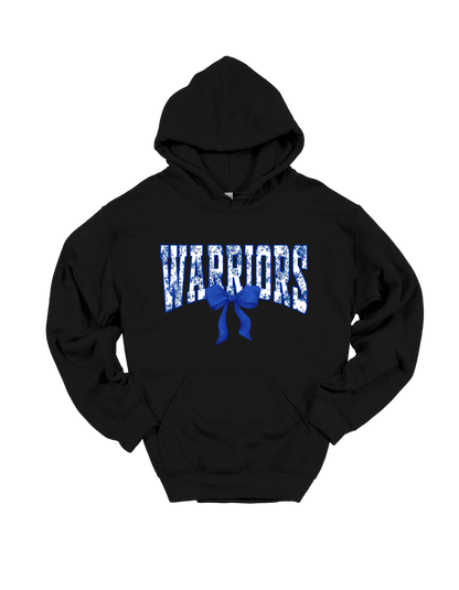 Warriors floral spirit design on Black hoodie