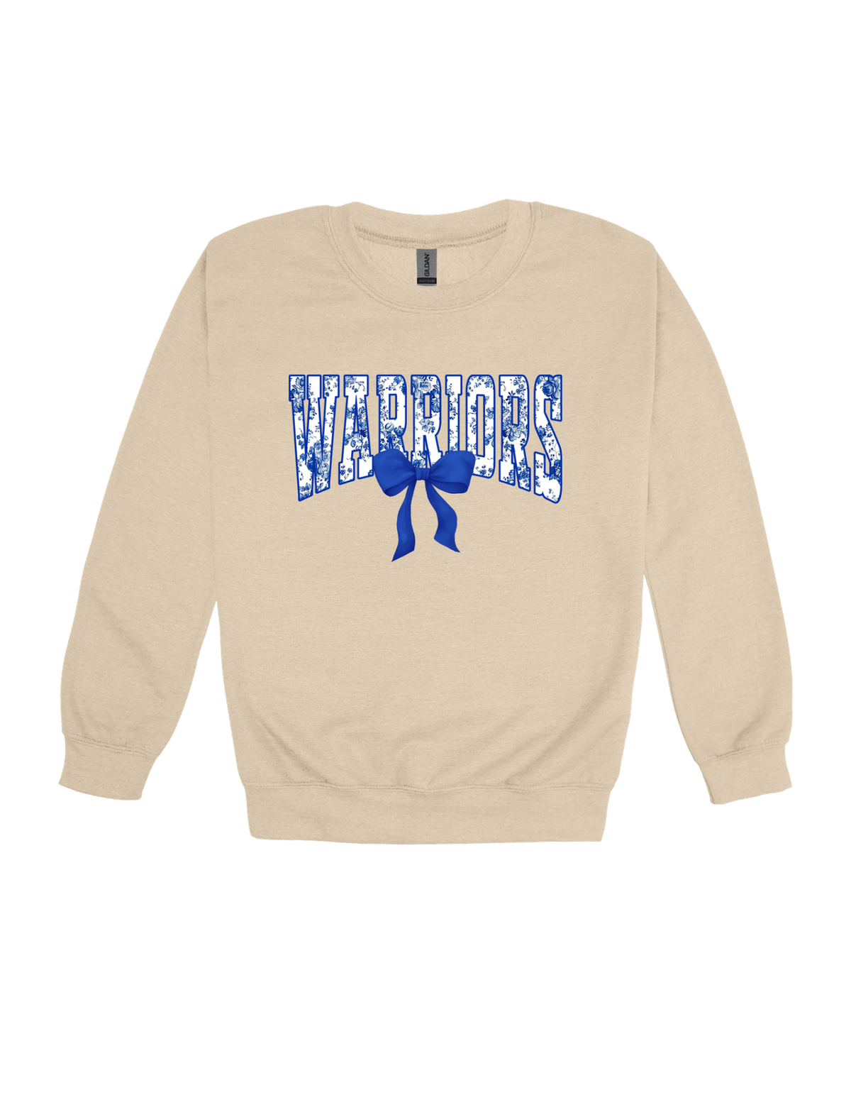 Warriors floral spirit design on Tan T-shirt, alternate view 2