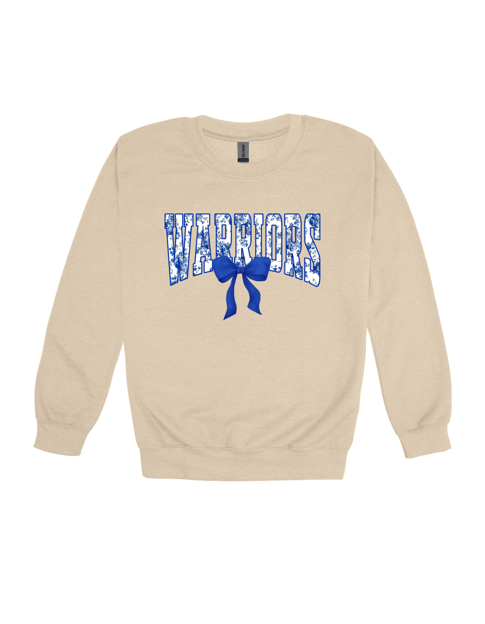 Warriors floral spirit design on Tan T-shirt, alternate view 2
