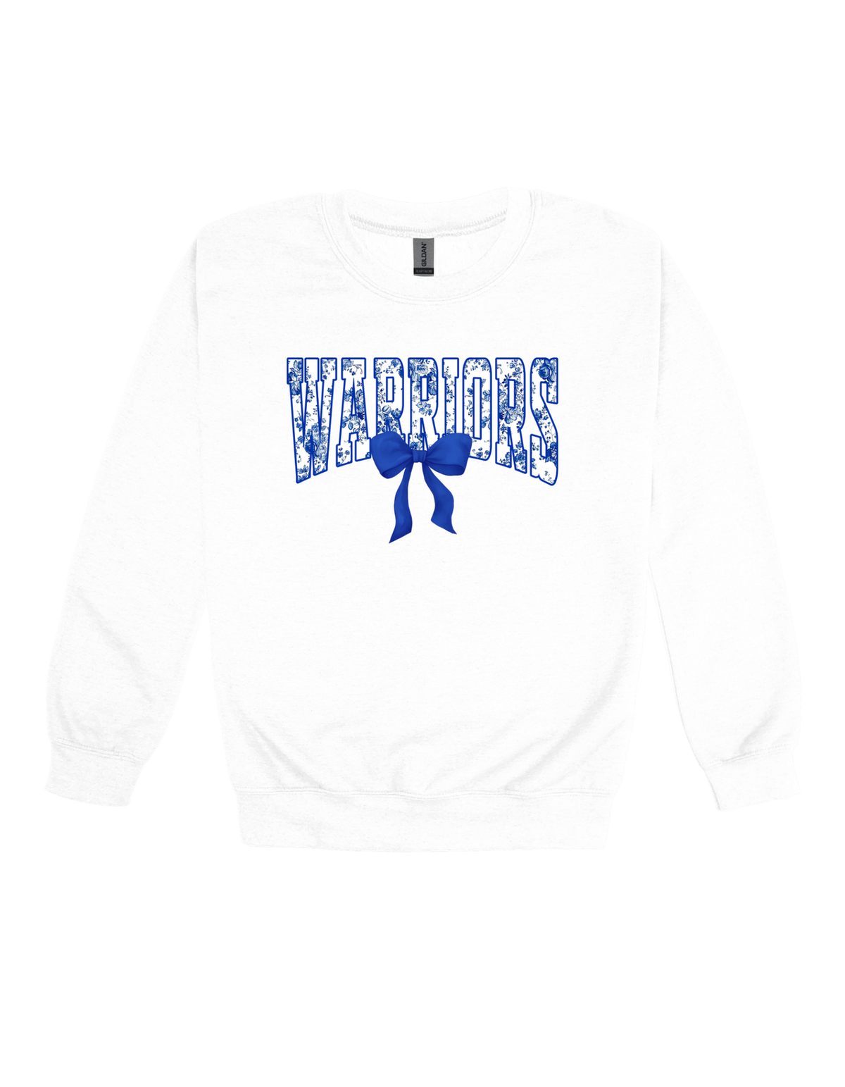 Warriors floral spirit design on White T-shirt, alternate view 2