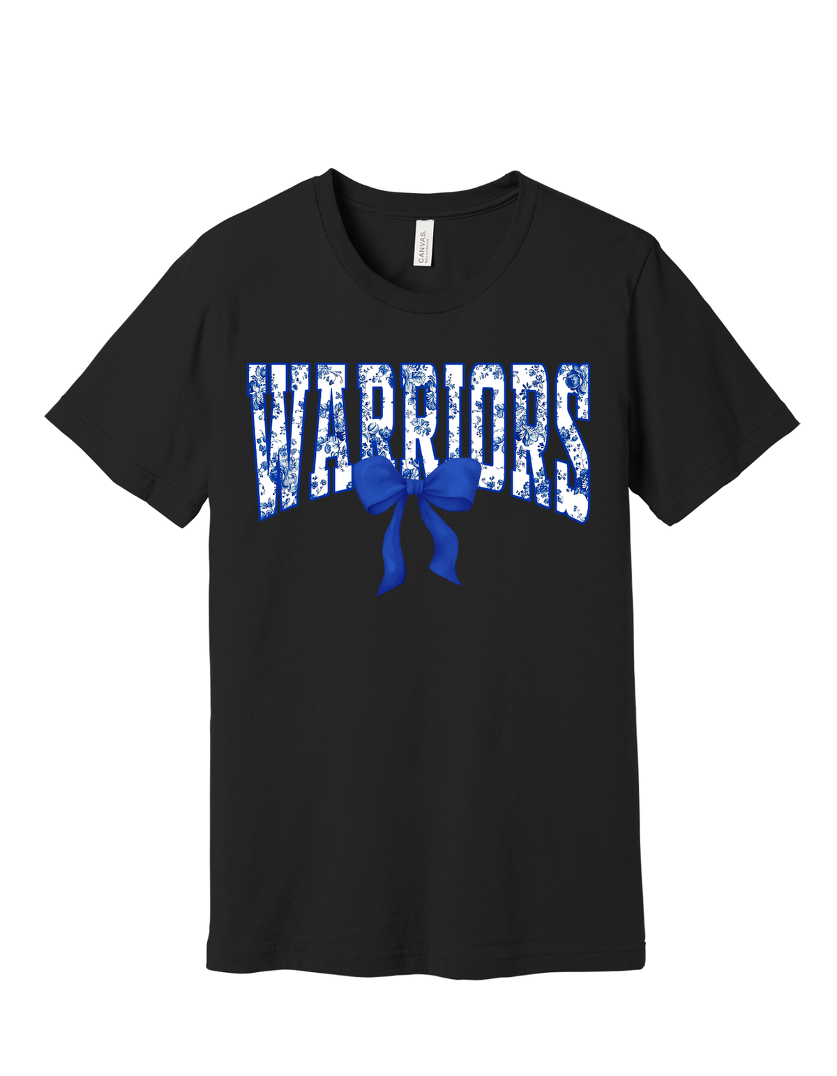 Warriors floral spirit design on Black T-shirt